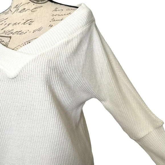 Gibson Look Dolman Sleeve Off Shoulder Sweater Size Medium - Picture 8 of 9